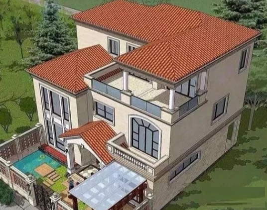 歐式三層別墅,豪華價(jià)優(yōu),該建棟這樣的和家人享受生活(圖1) 別墅設(shè)計(jì)